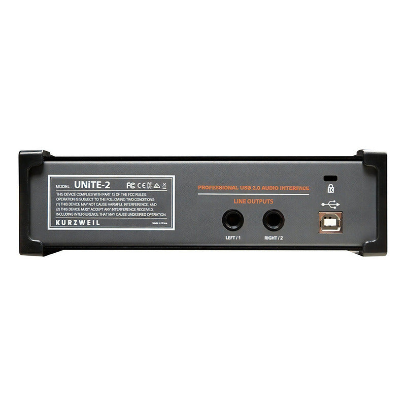 Placa De Audio Kurzweil Unite2 2 In 2 Out Usb Phantom 48v
