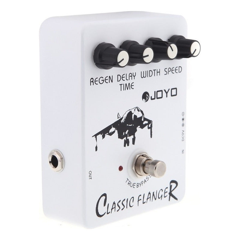Pedal De Efecto Joyo Vintage Classic Flanger Jf-07 Blanco