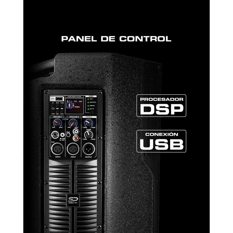 Bocina Alienpro Sp-12 Elite 600w Rms Bluetooth Y Tws Integra Negro