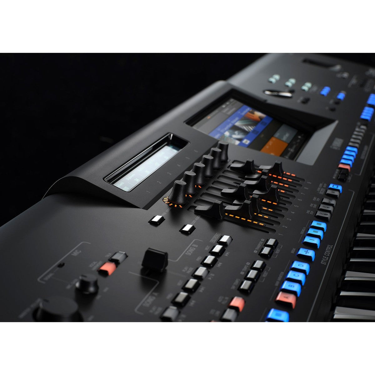 Teclado arranger Yamaha Genos2 76 teclas vista posterior conexiones | Armonía Musical México