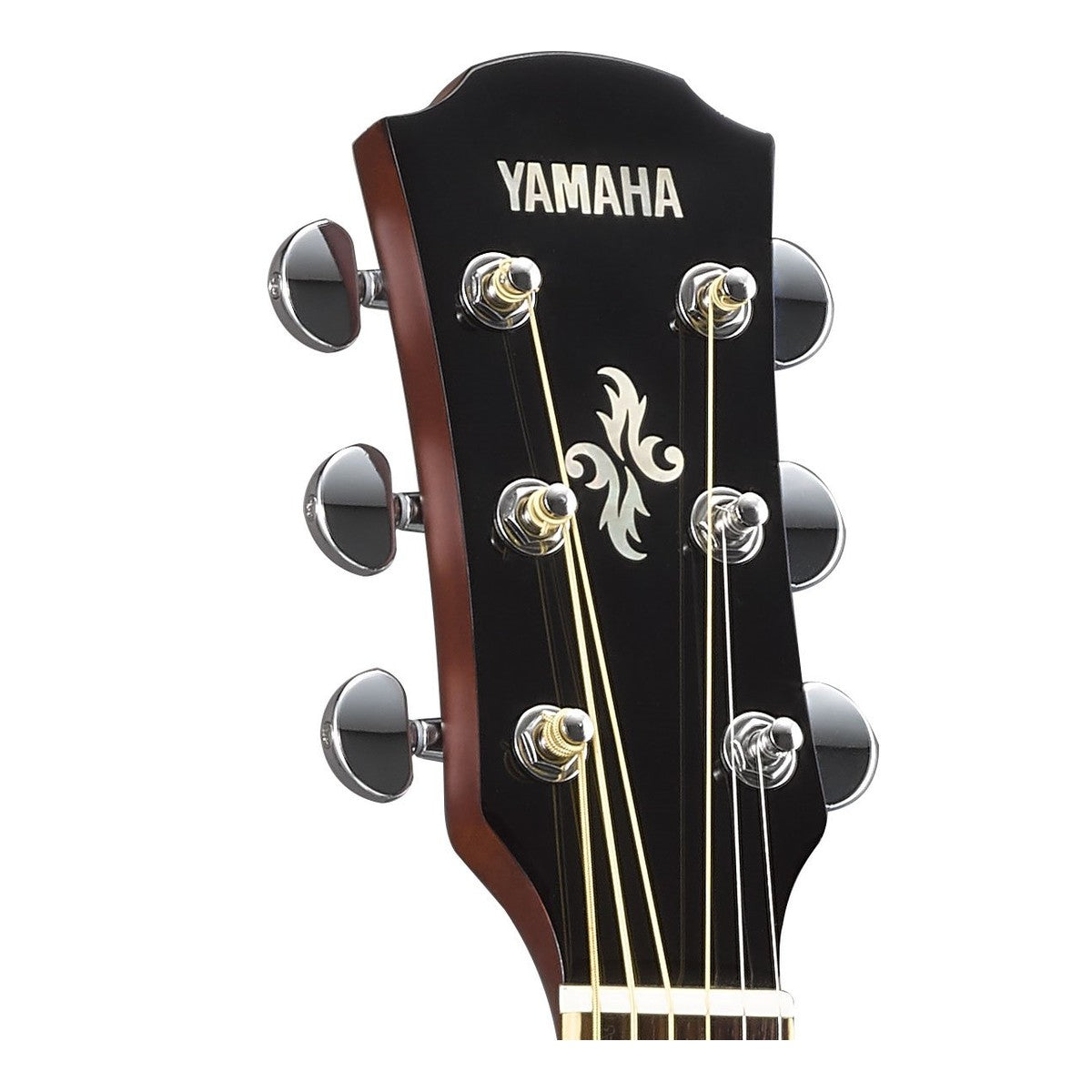 Guitarra Yamaha APX600 old violin sunburst detalle clavijero | Armonía Musical México