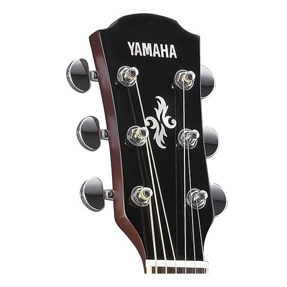 Guitarra Yamaha APX600FM ámbar detalle clavijero | Armonía Musical México