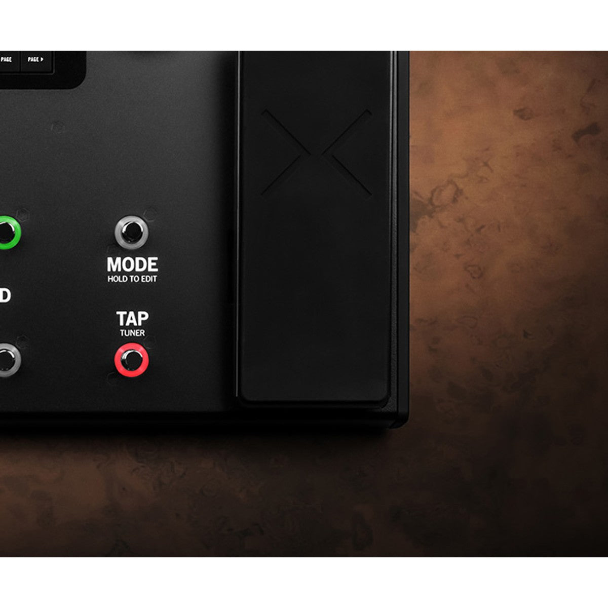 Pedalera multiefectos Line 6 Helix LT procesador de guitarra detalle pedal de expresión | Armonía Musical México