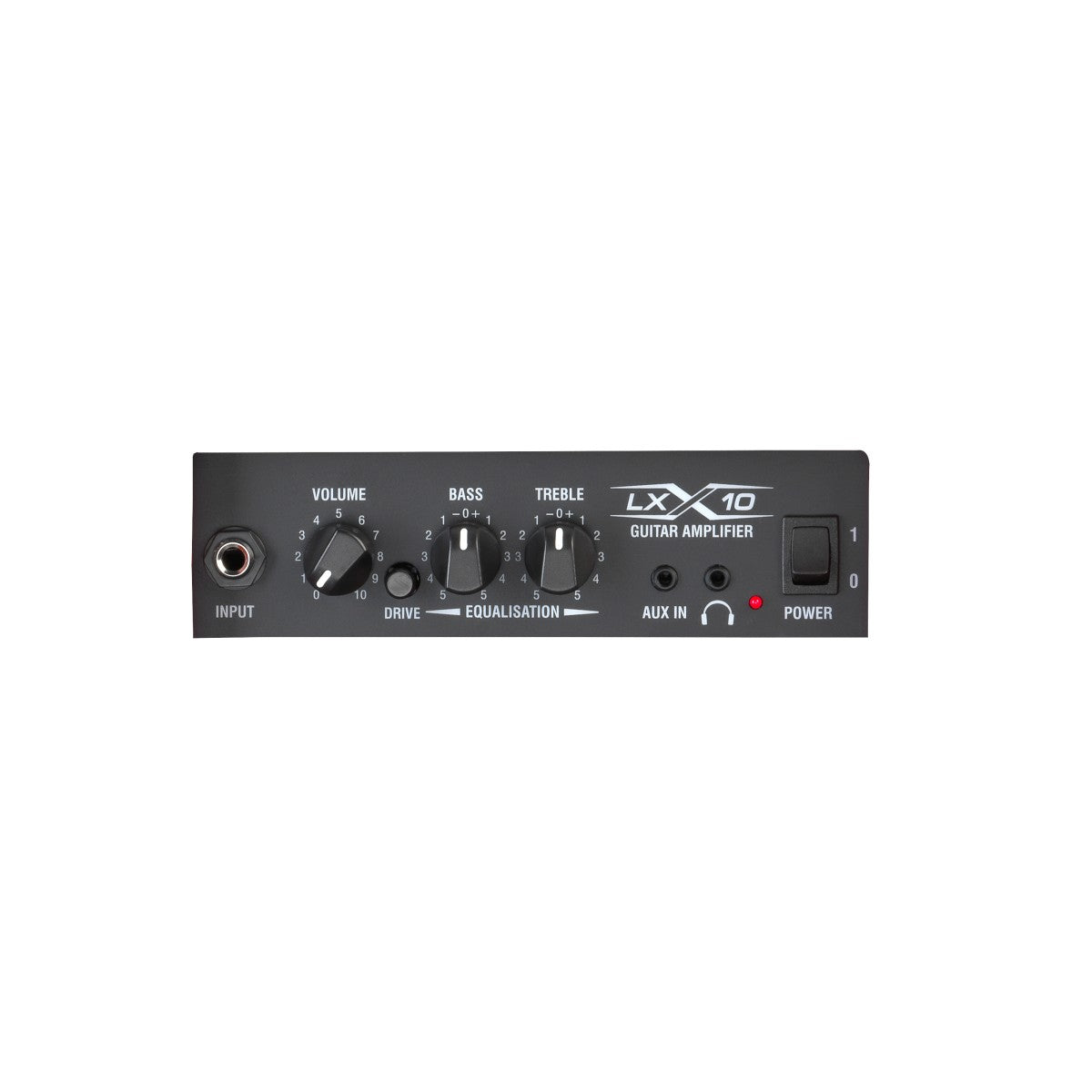 Laney LX10-RED detalle del panel – amplificador de guitarra | Armonía Musical México