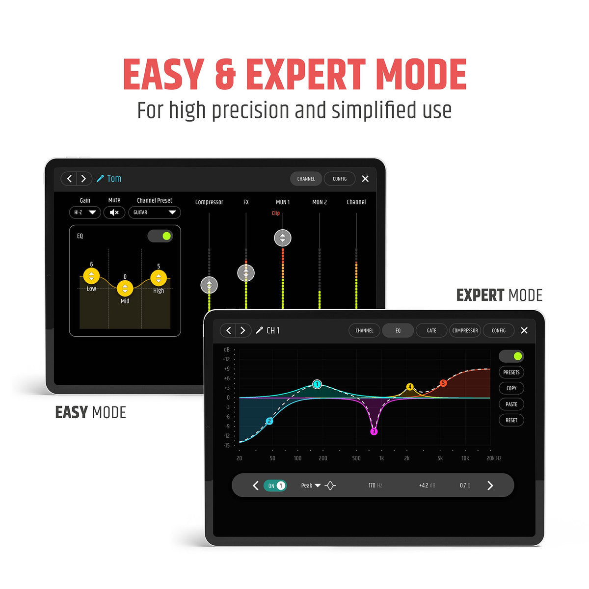 Sistema de audio LD Systems MAUI 28 G3 MIX app en modos Easy y Expert | Armonía Musical México