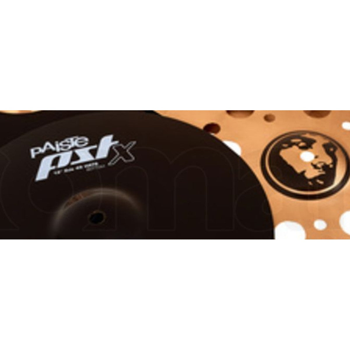 Set platillos Paiste PSTX DJS 45 hi-hat crash ride 12 pulgadas detalle logo Paiste grabado | Armonía Musical México
