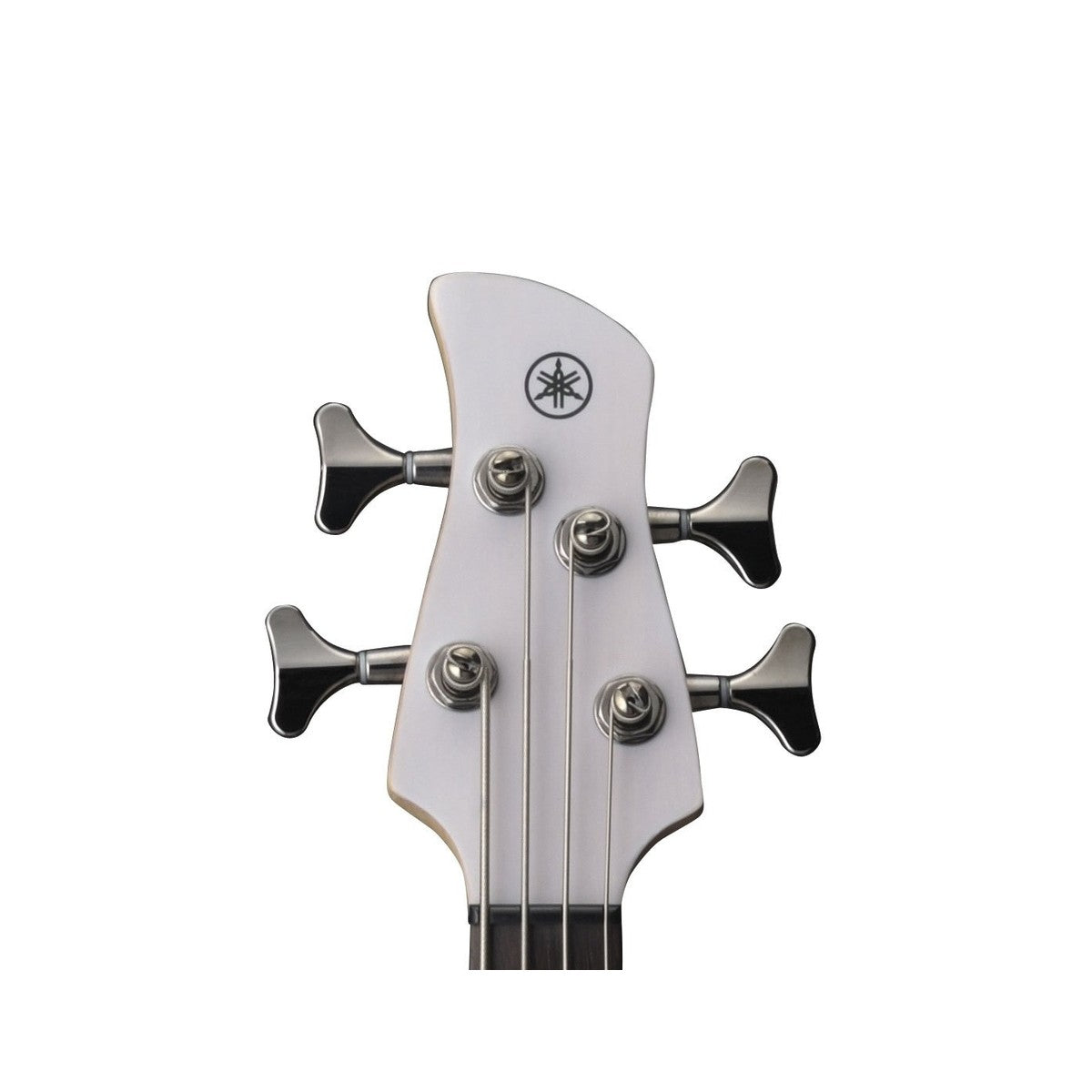 Bajo eléctrico Yamaha TRBX504 4 cuerdas activo pasivo Translucent White detalle clavijero | Armonía Musical México