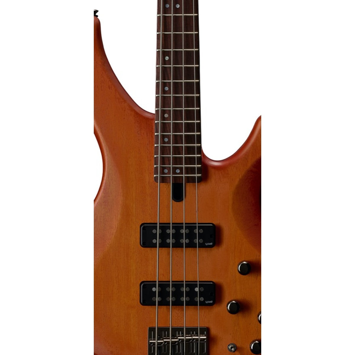 Bajo eléctrico Yamaha TRBX504 4 cuerdas activo pasivo Brick Burst detalle pastillas YGD V7 | Armonía Musical México