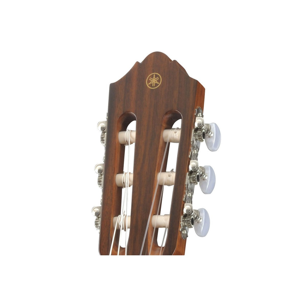 Guitarra clásica Yamaha CG142C tapa sólida cedro brillante detalle clavijero | Armonía Musical México