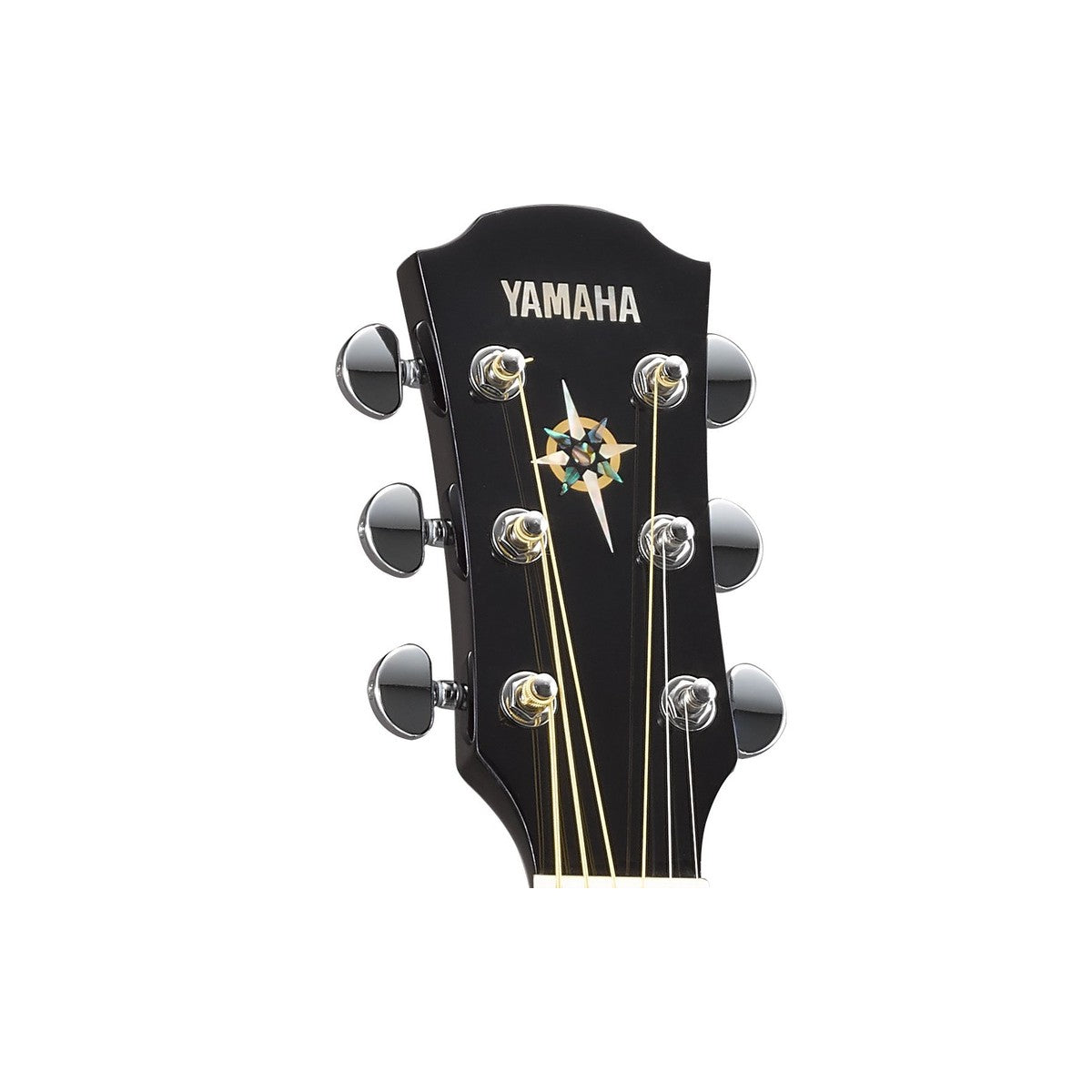 Guitarra electroacústica Yamaha CPX600 negro detalle clavijero | Armonía Musical México