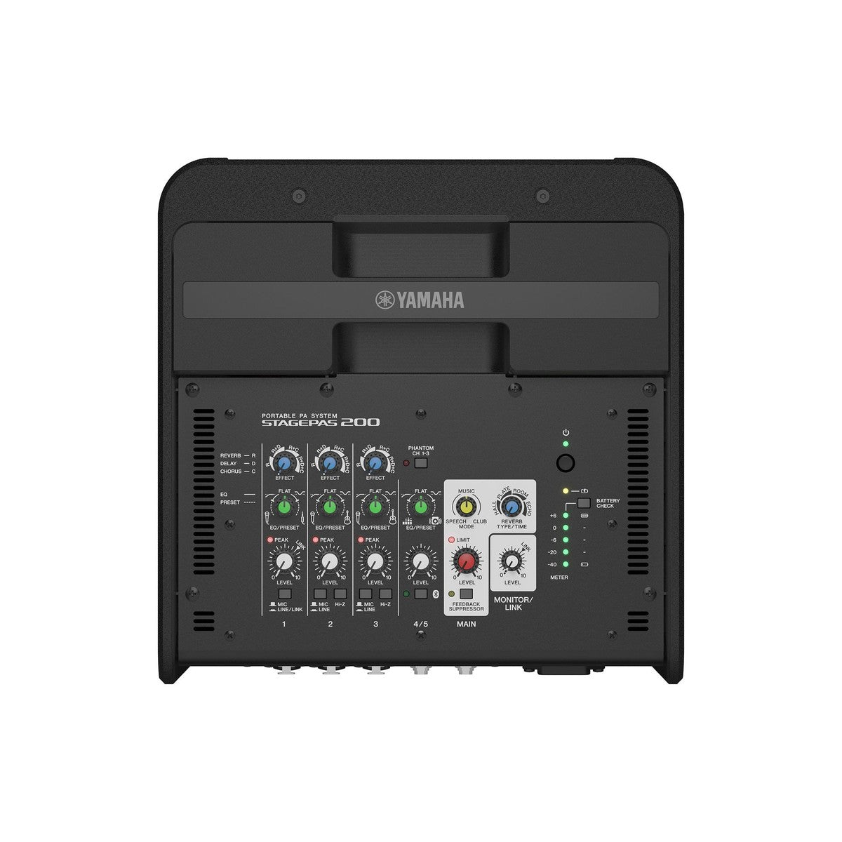 Sistema PA portátil Yamaha STAGEPAS 200 BTR vista superior | Armonía Musical México
