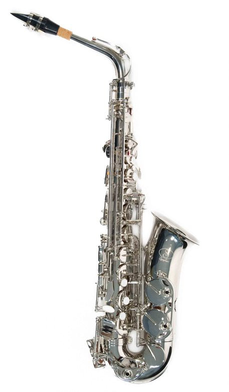Saxofon Alto Symphonic As-200n Niquelado con estuche.