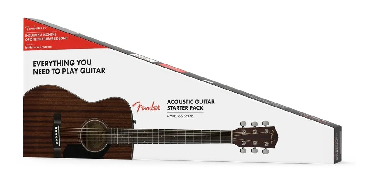 Paquete Guitarra Acustica Fender Cc-60s All Mahogany