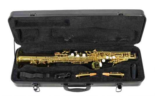 Saxofon Soprano Recto Symphonic Sst-400l Bb Laqueado con estuche