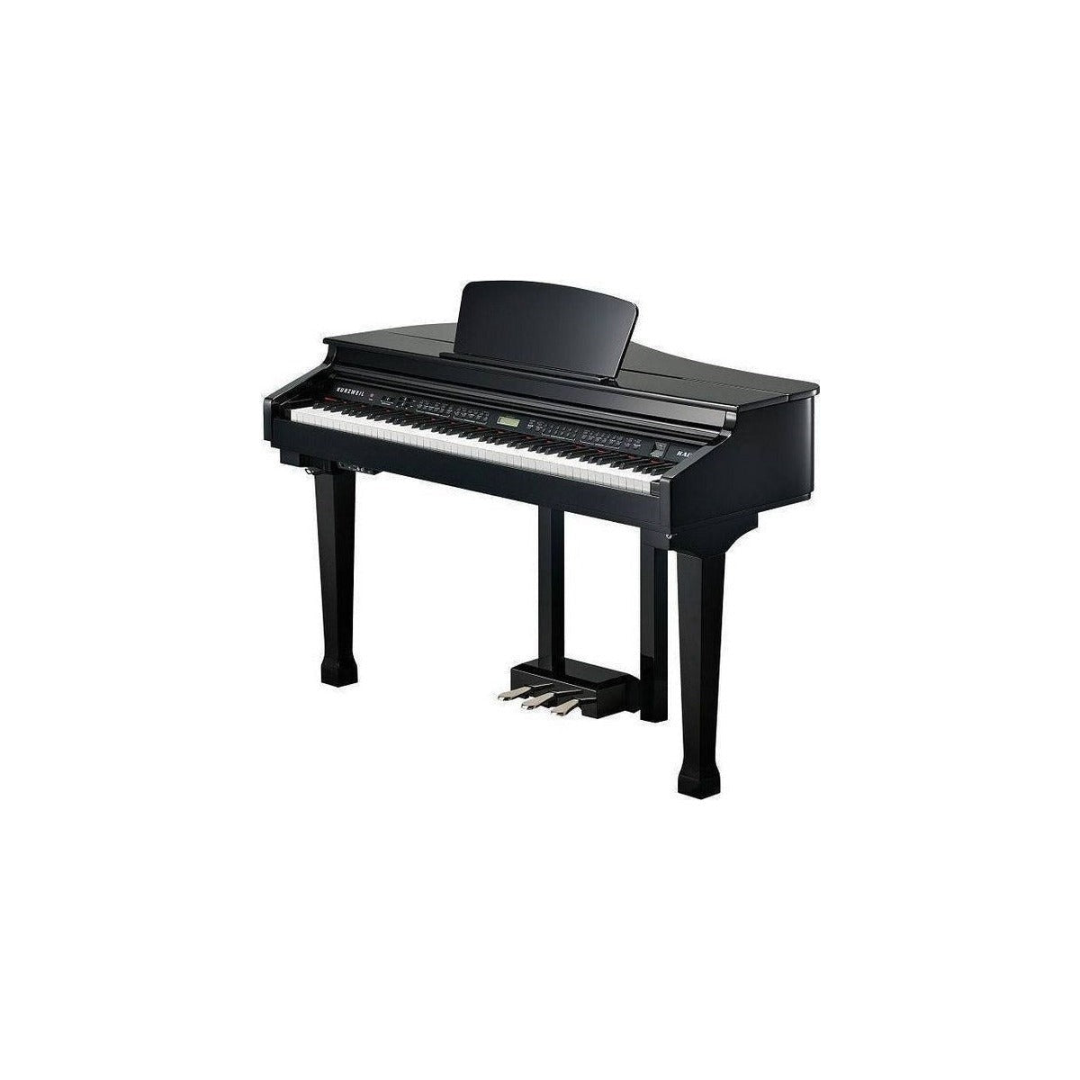 Kurzweil Piano de Cola Kurzweil KAG100 Acabado Negro Brillante vista frontal | Armonía Musical México