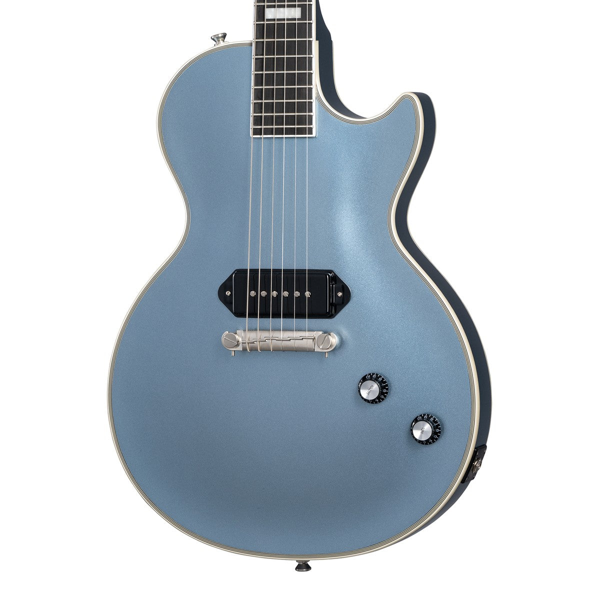 Epiphone Guitarra Electrica Epiphone Jared James Nichols "Blues Power" Les Paul Custom Blue frontal | Armonía Musical México