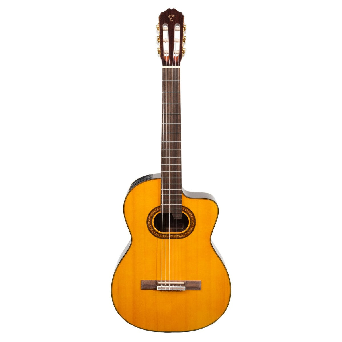 Guitarra clásica electroacústica Takamine GC6CE natural vista frontal | Armonía Musical México