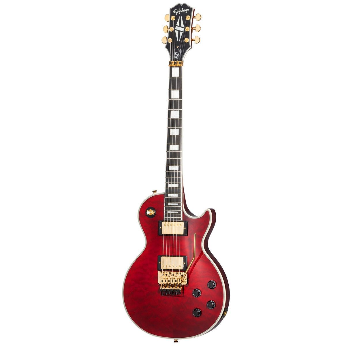 Epiphone Epiphone Guitarra Eléctrica Epiphone Les Paul Custom Axcess Quilt Ruby Incluye Estuche vista frontal | Armonía Music