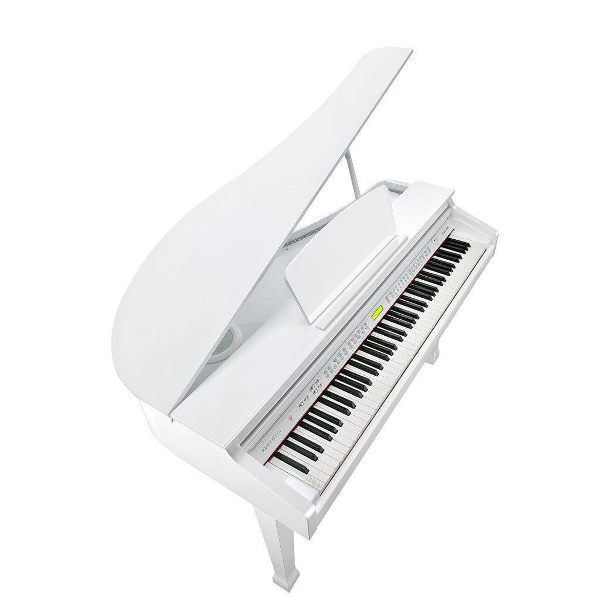 Kurzweil Piano de Cola Kurzweil KAG100 Acabado Blanco Brillante vista frontal | Armonía Musical México