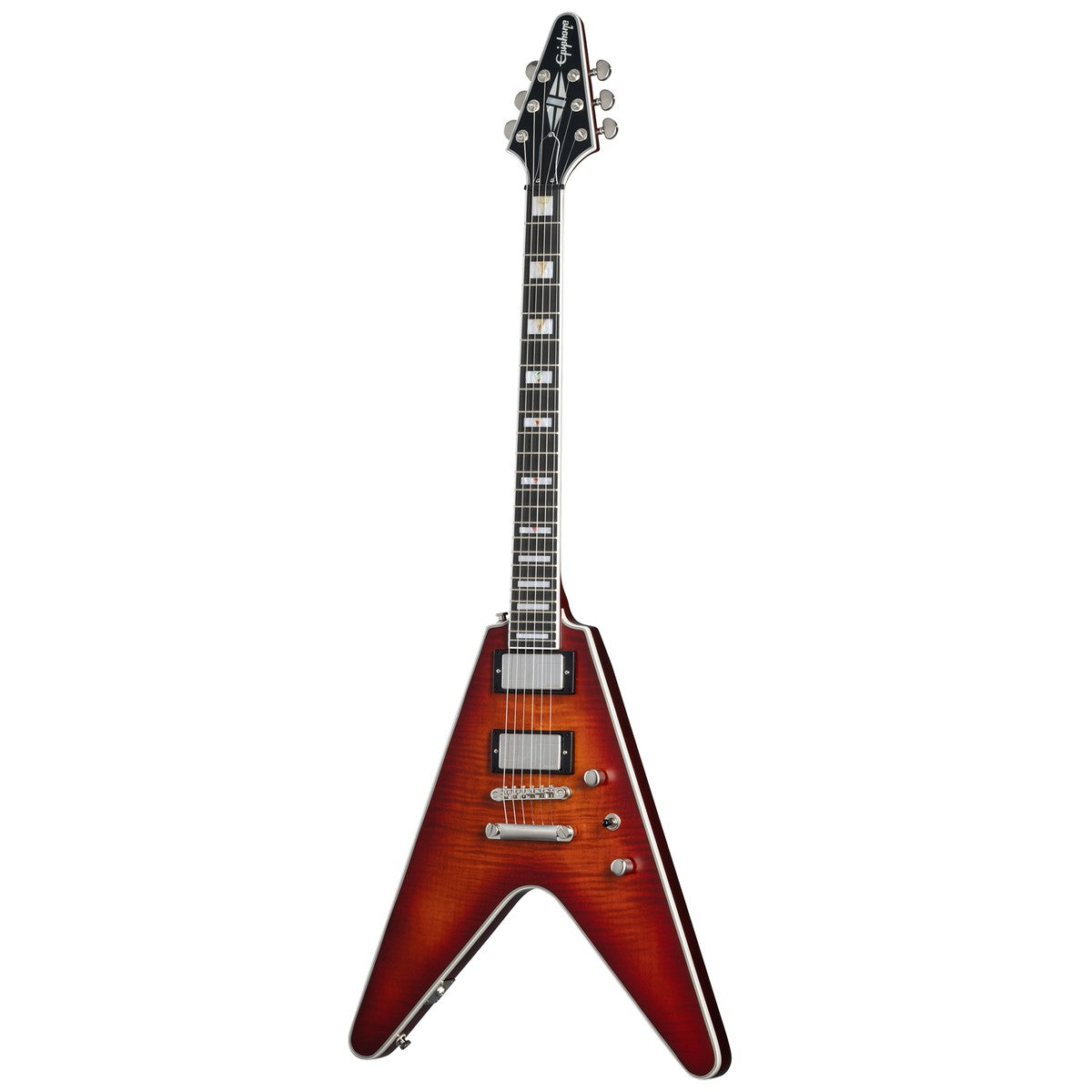 Epiphone Epiphone Guitarra Eléctrica Epiphone Flying V prophecy Roja Flameada vista frontal | Armonía Musical México
