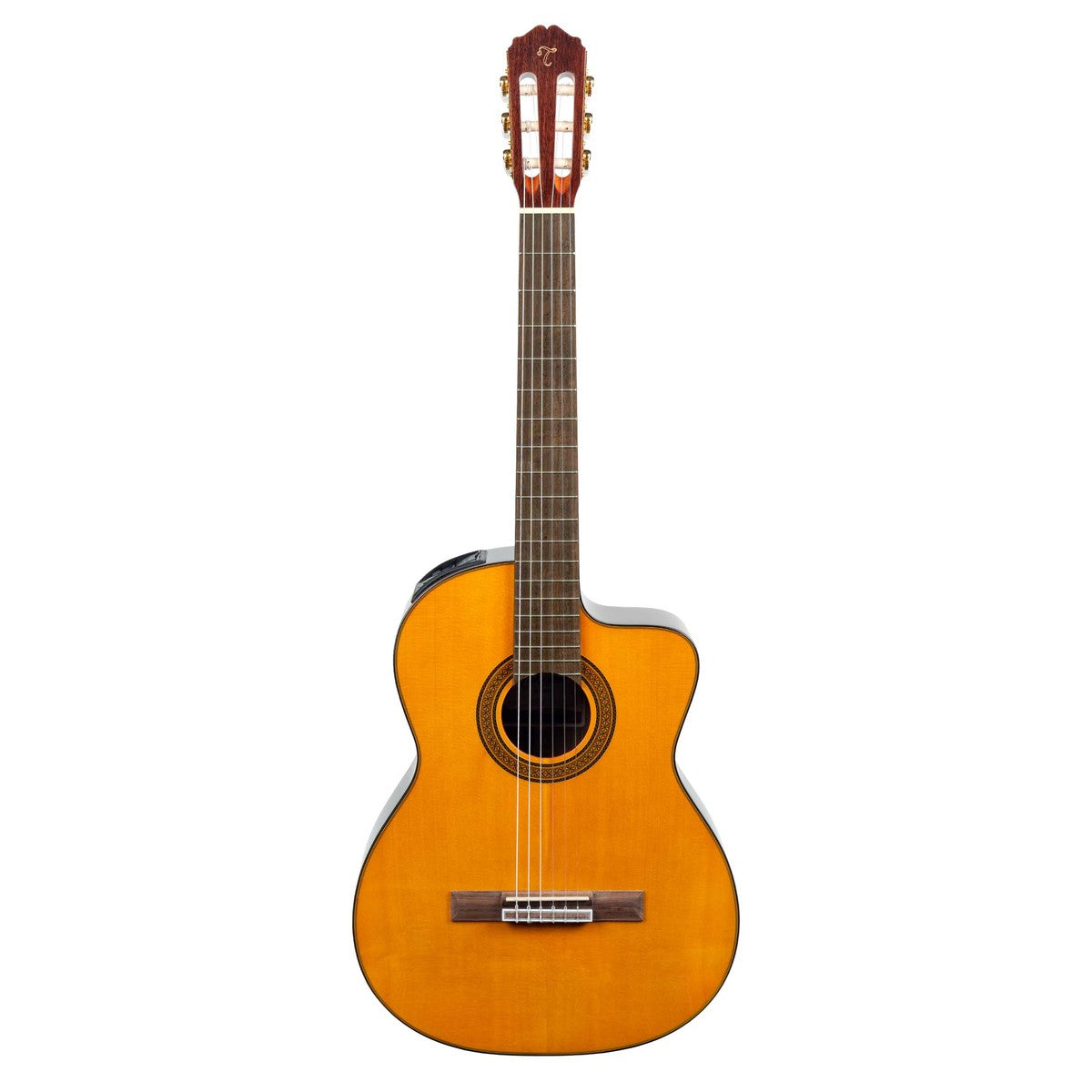 Guitarra clásica electroacústica Takamine GC5CE natural vista frontal | Armonía Musical México