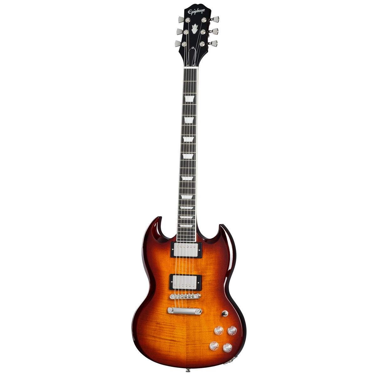 Epiphone Epiphone Guitarra Eléctrica Epiphone SG Modern Figured Mojave Burst Incluye Funda vista frontal | Armonía Musical Mé