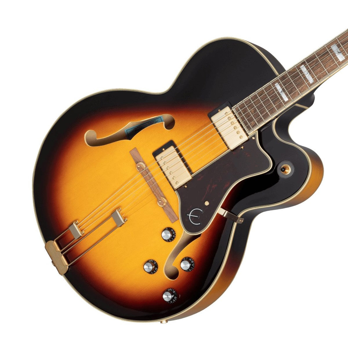 Epiphone Guitarra Electrica Epiphone Broadway Incl. Gig Bag Vintage Sunburst lado | Armonía Musical México