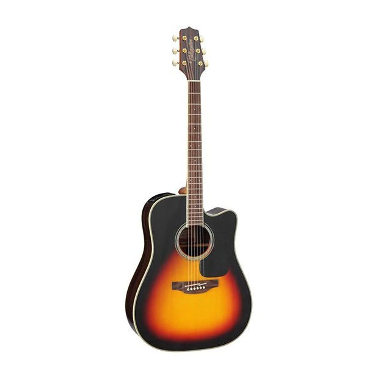 Takamine Guitars GD51CE BSB ángulo – electroacústica sunburst | Armonía Musical México