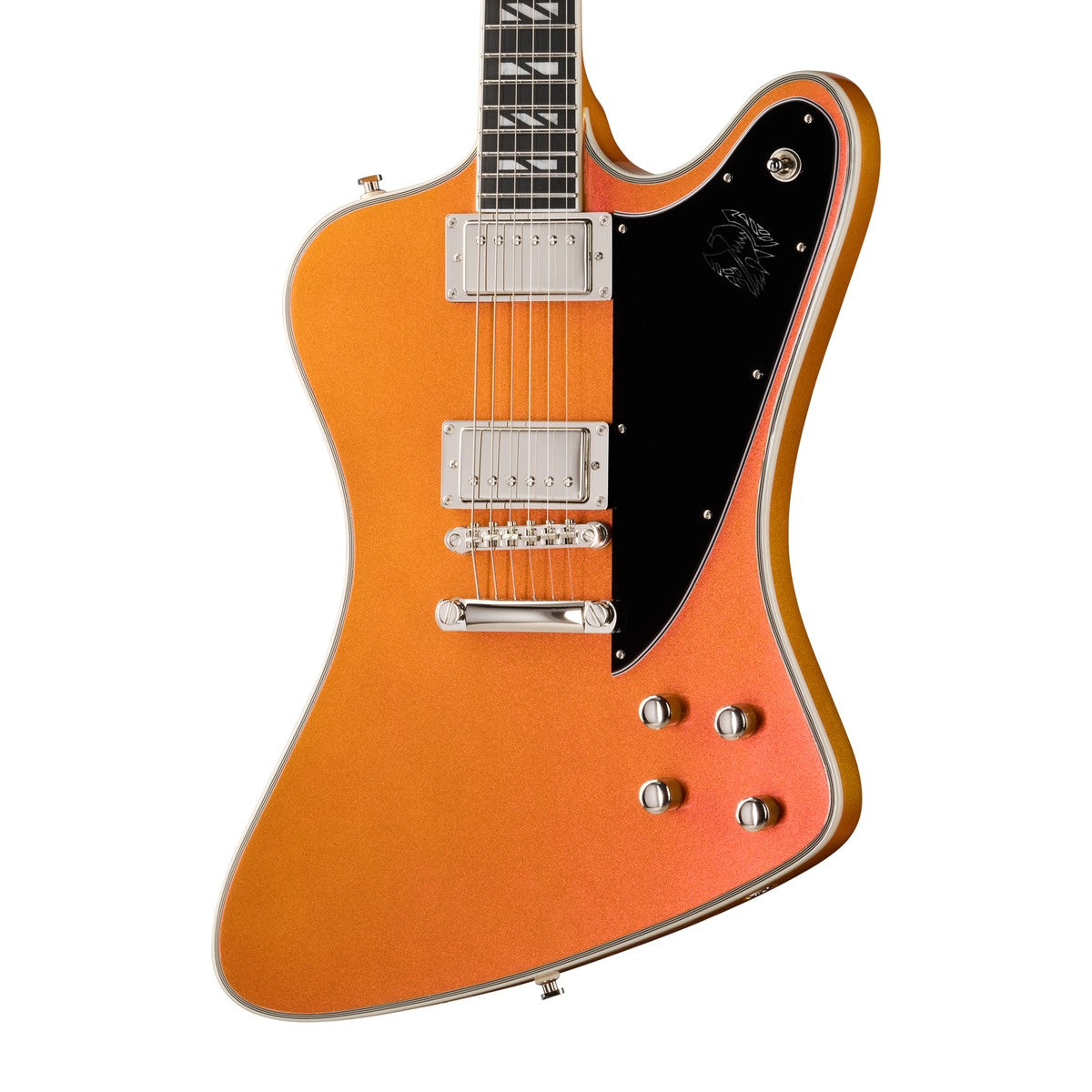 Epiphone Guitarra Electrica Epiphone Inspired by Gibson Futura Firebird Custom en acabado Firestorm Shift lado | Armonía Musi