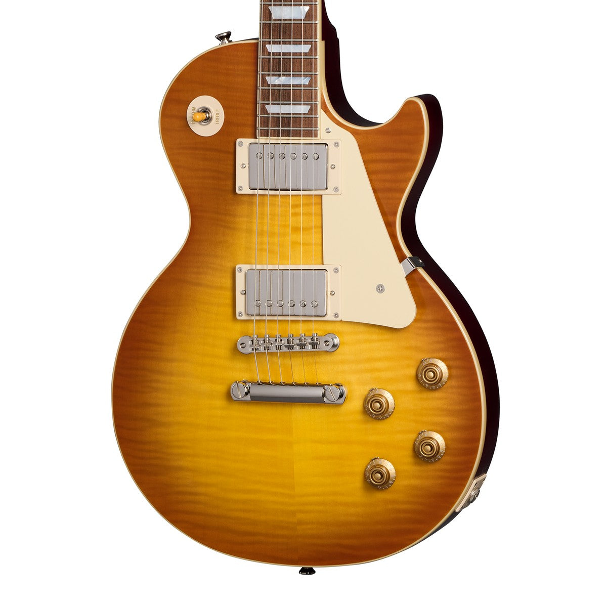 Epiphone Guitarra Electrica Epiphone 1959 Les Paul Standard Iced Tea detalle tapa | Armonía Musical México
