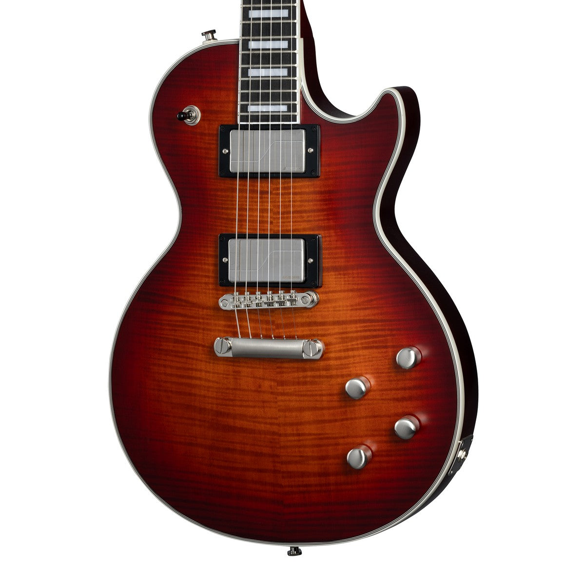 Epiphone Guitarra Electrica Epiphone Les Paul Prophecy Aged Bengal Tiger Burst detalle tapa | Armonía Musical México