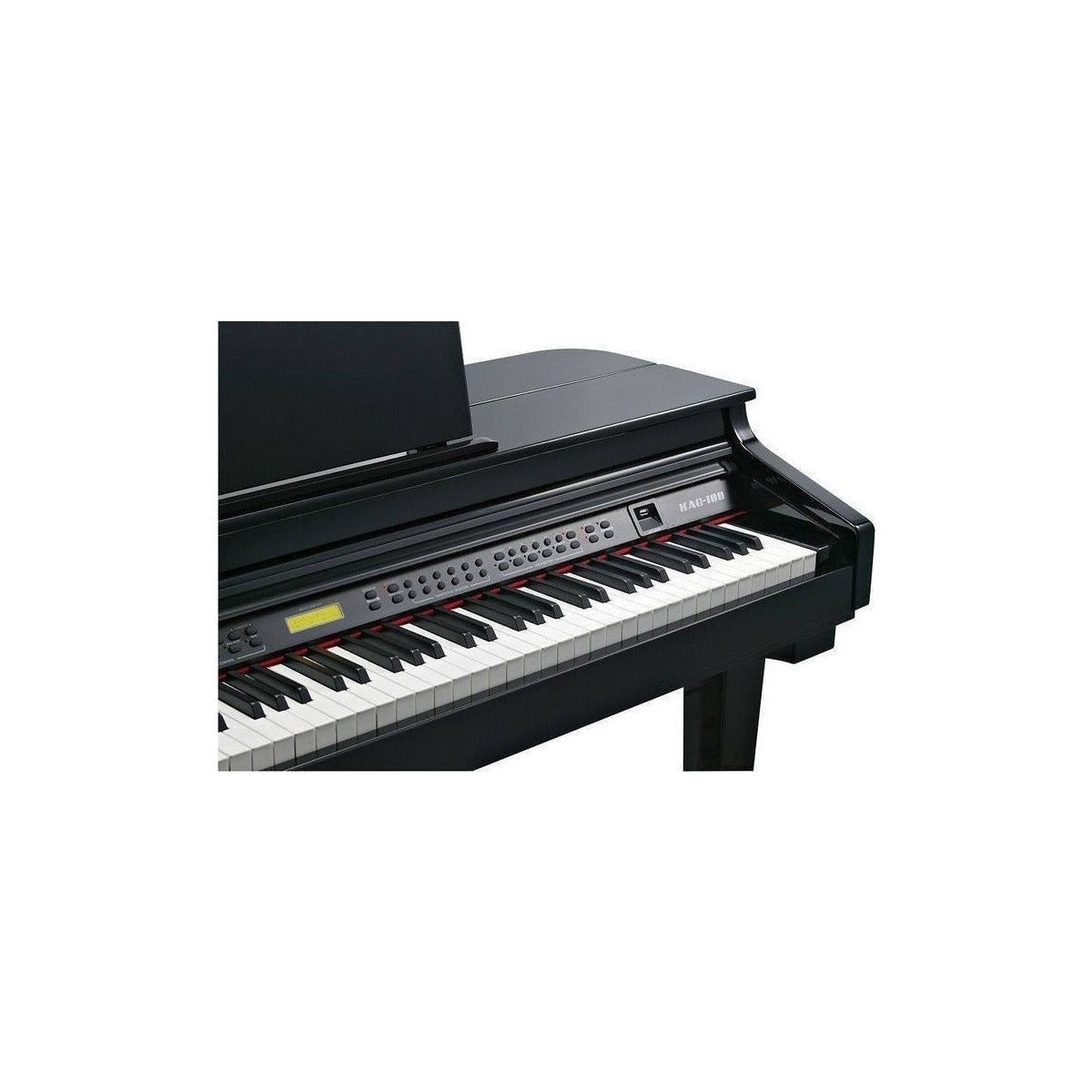 Kurzweil Piano de Cola Kurzweil KAG100 Acabado Negro Brillante detalle cuerpo | Armonía Musical México