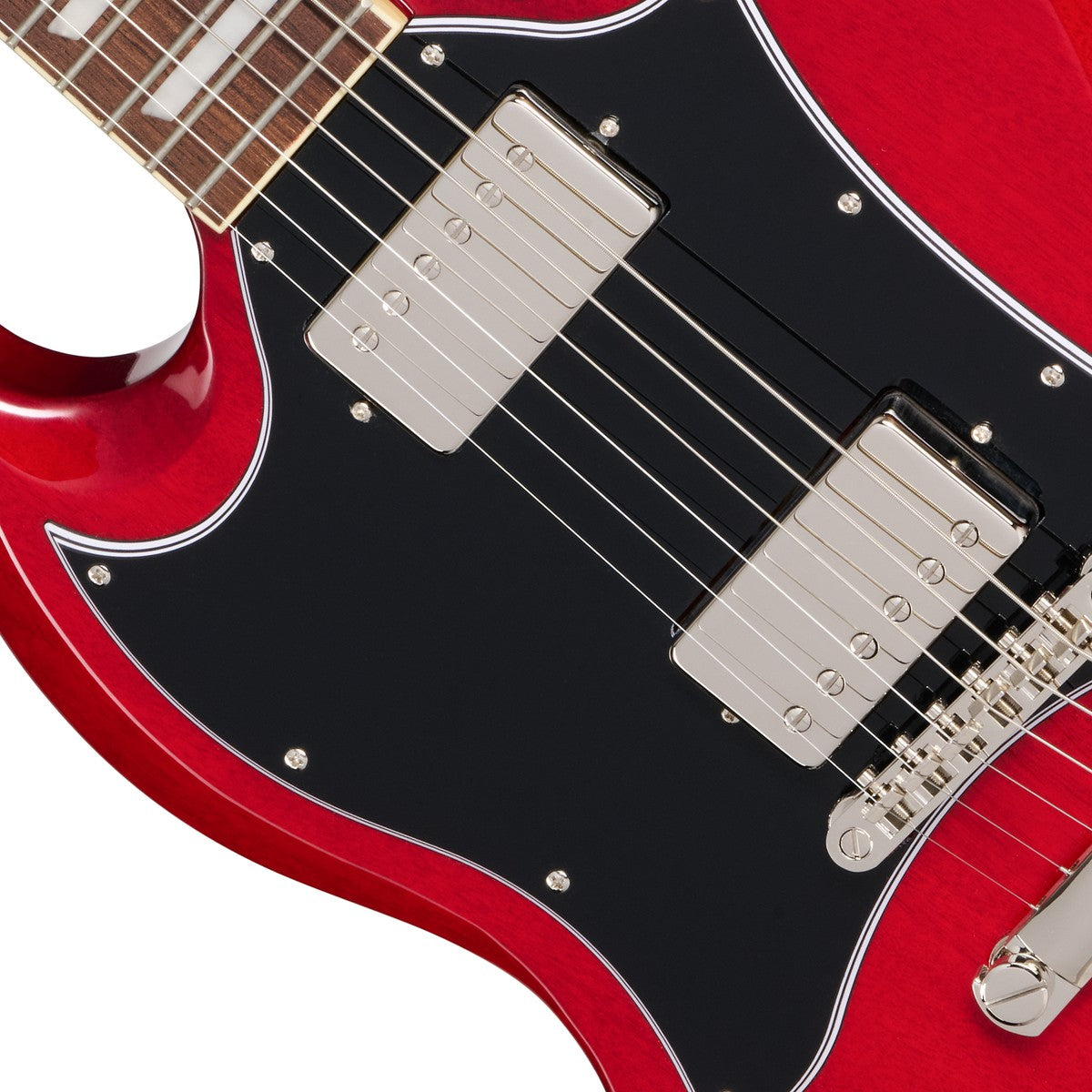 Epiphone Epiphone Guitarra Eléctrica Epiphone SG Standard Zurda detalle puente | Armonía Musical México