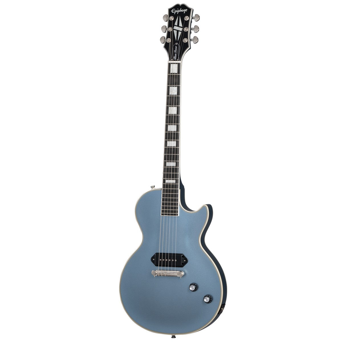 Epiphone Guitarra Electrica Epiphone Jared James Nichols "Blues Power" Les Paul Custom Blue detalle | Armonía Musical México