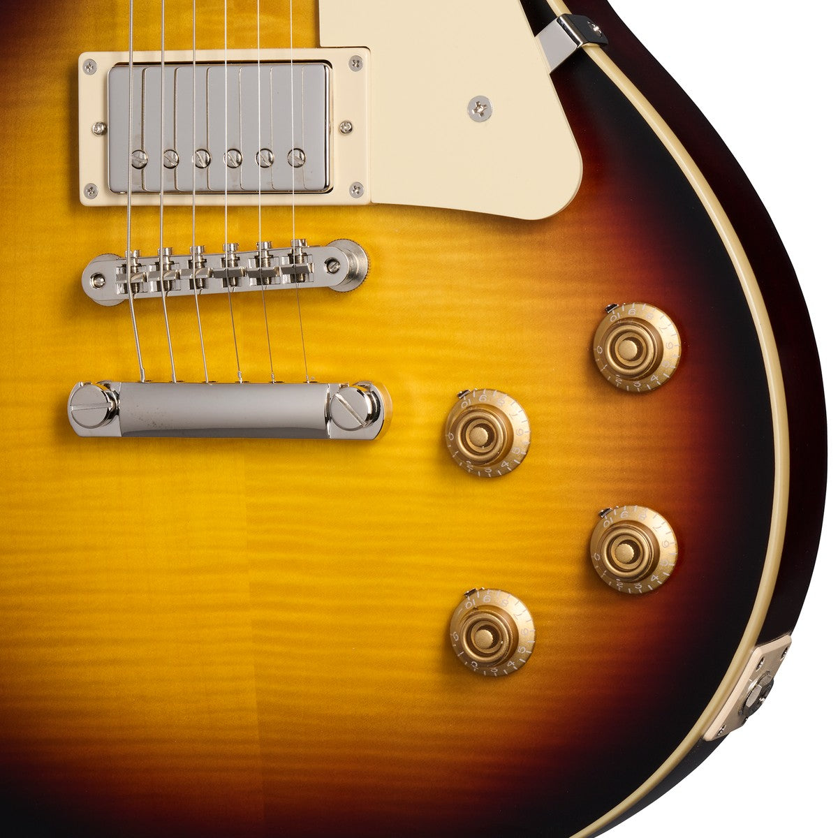 Epiphone Epiphone Guitarra Eléctrica Epiphone 1959 Les Paul Standard Tobacco Sunburst y Estuche detalle puente | Armonía Musi