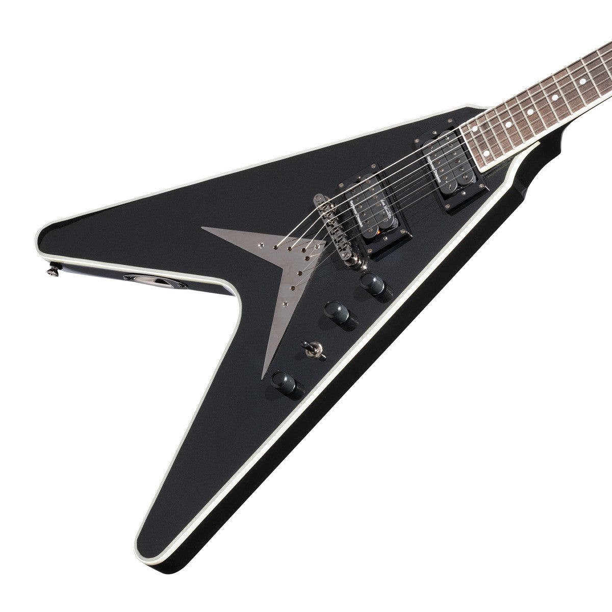 Epiphone Guitarra Electrica Dave Mustaine Flying V Custom Black Metallic detalle | Armonía Musical México