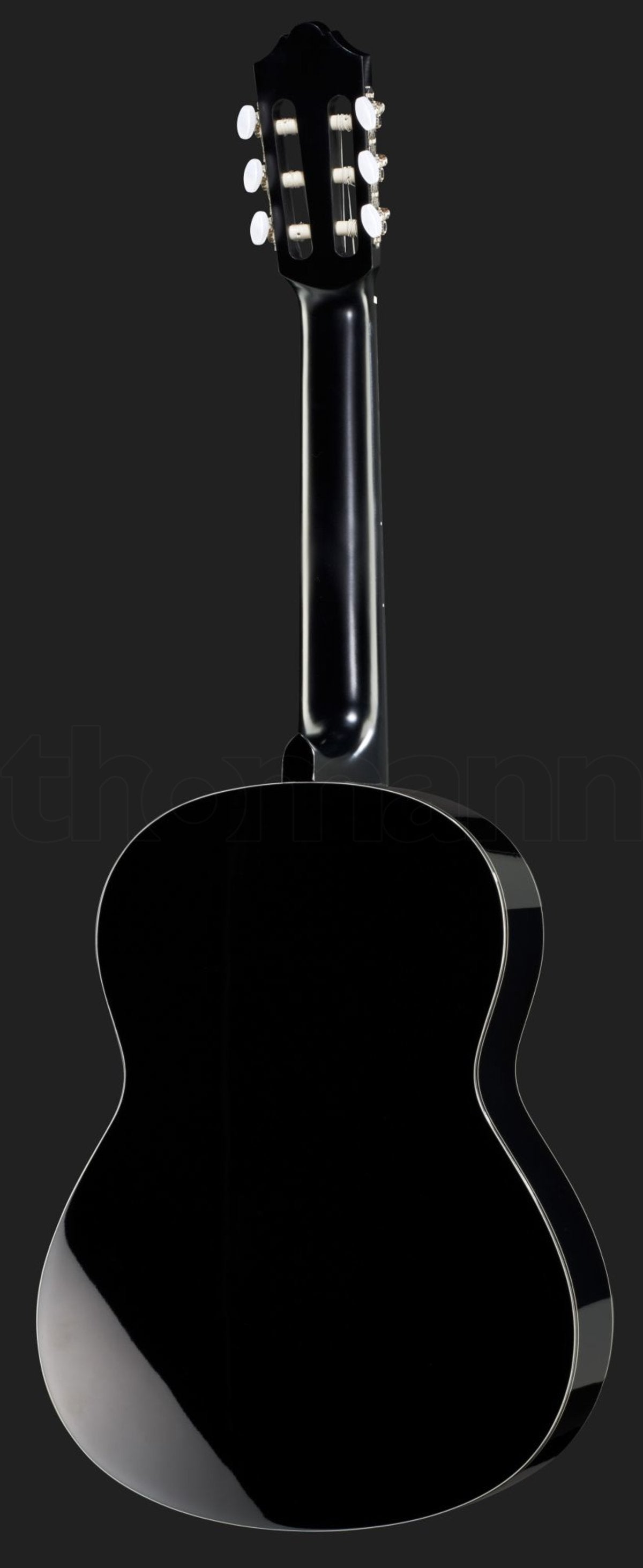 Guitarra clásica Yamaha CG142S tapa sólida abeto negro vista frontal completa | Armonía Musical México