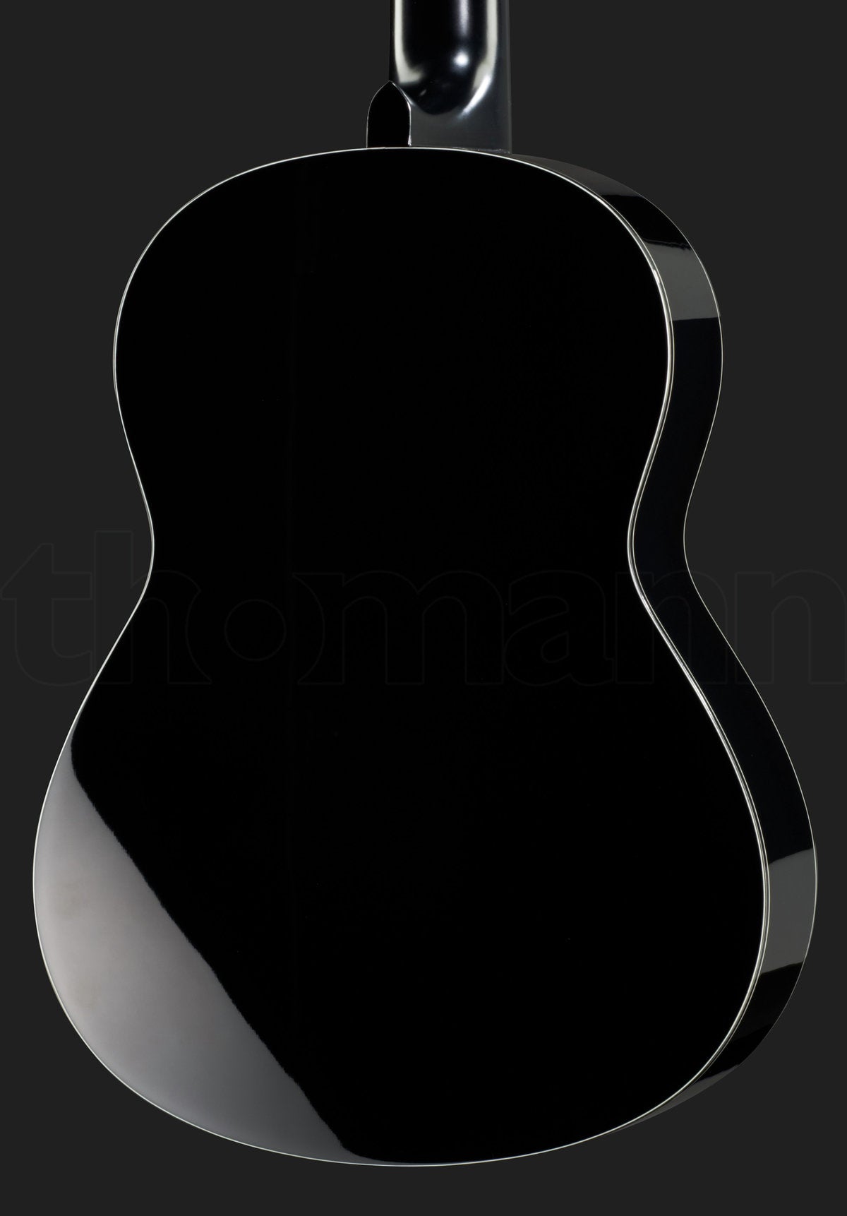 Guitarra clásica Yamaha CG142S tapa sólida abeto negro vista posterior | Armonía Musical México