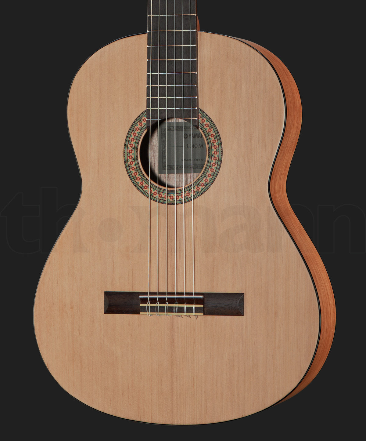 Guitarra clásica Yamaha C40M 4/4 acabado mate vista posterior | Armonía Musical México