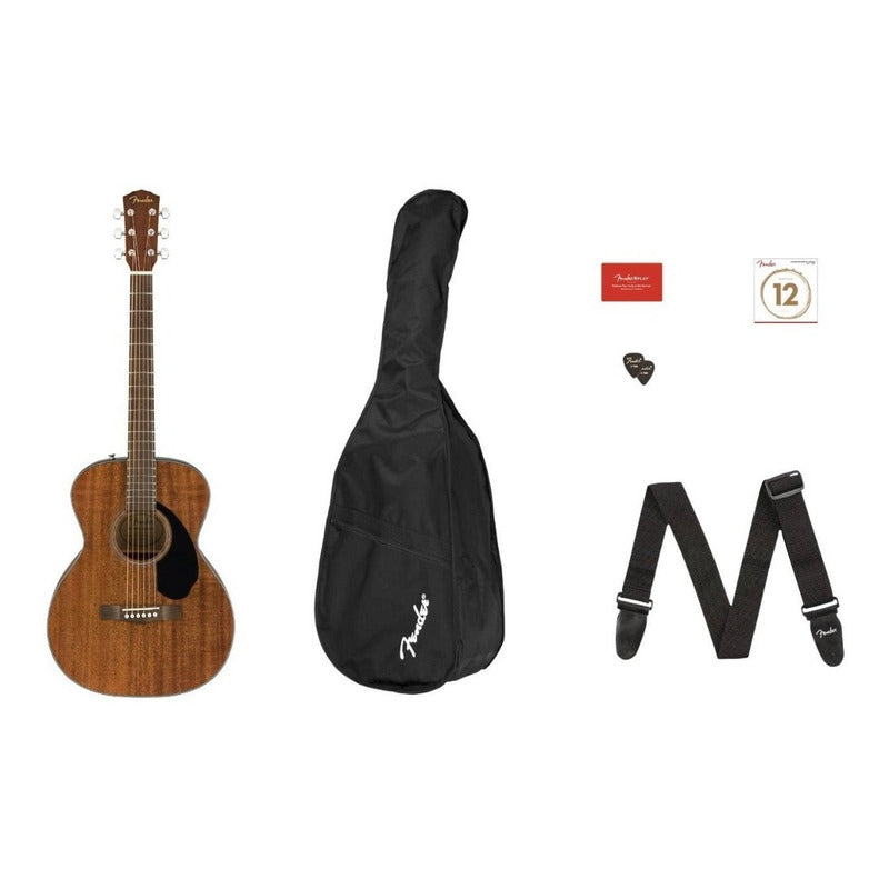 Paquete Guitarra Acustica Fender Cc-60s All Mahogany