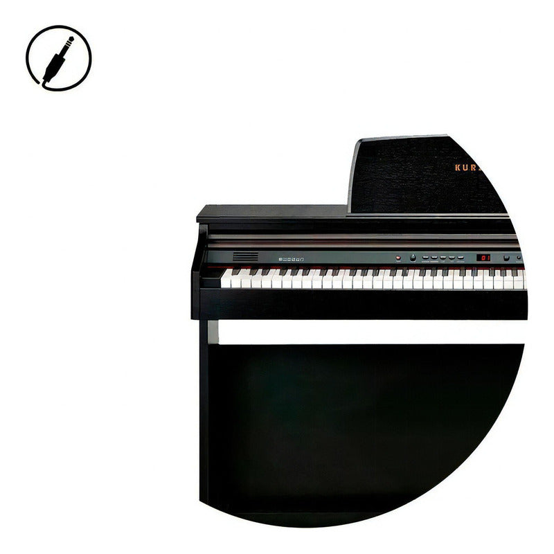 Piano Digital Kurzweil Ka130 Sr Electrico 88 Teclas Con Base Color Negro