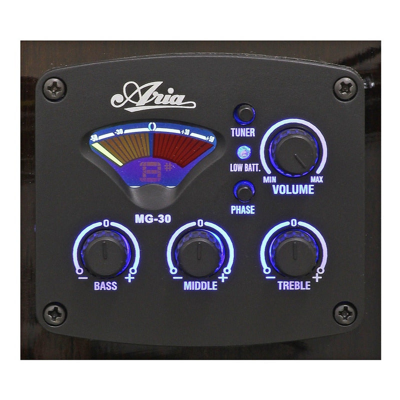 Guitarra Electroacústica Aria Fet-t1 Color Caoba. Caoba