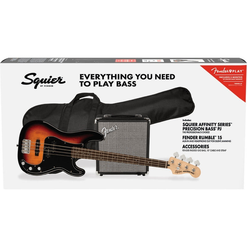 Paquete De Bajo Fender Affinity Precision Bass Sunburst