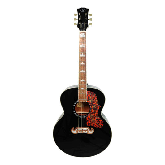 Guitarra Acústica Symphonic Ed49-bk Premium Jumbo Negra