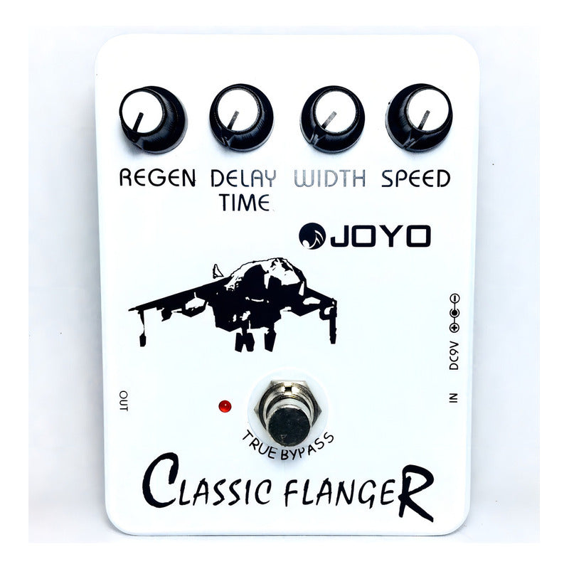 Pedal De Efecto Joyo Vintage Classic Flanger Jf-07  Blanco