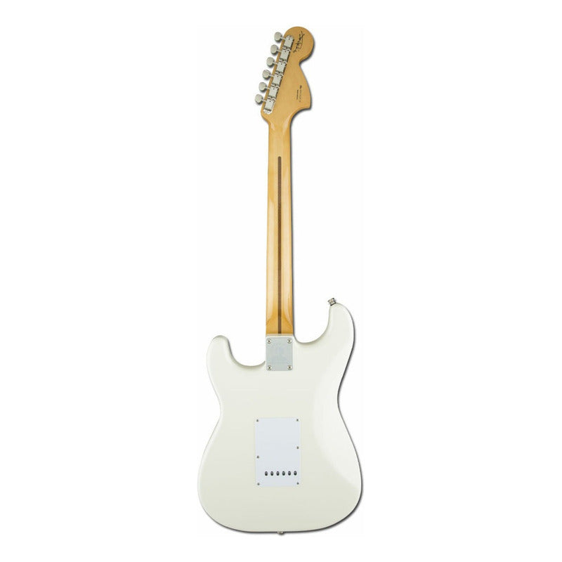 Guitarra Eléctrica Fender Artist Jimi Hendrix Stratocaster De Aliso Olympic White Uretano Brillante Con Diapasón De Arce