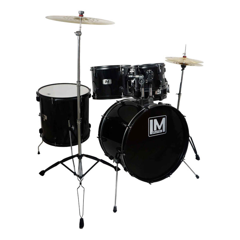 Batería 5 Piezas, Lm Drums Dk-2293 Bk ,asiento Y Platillos Negro