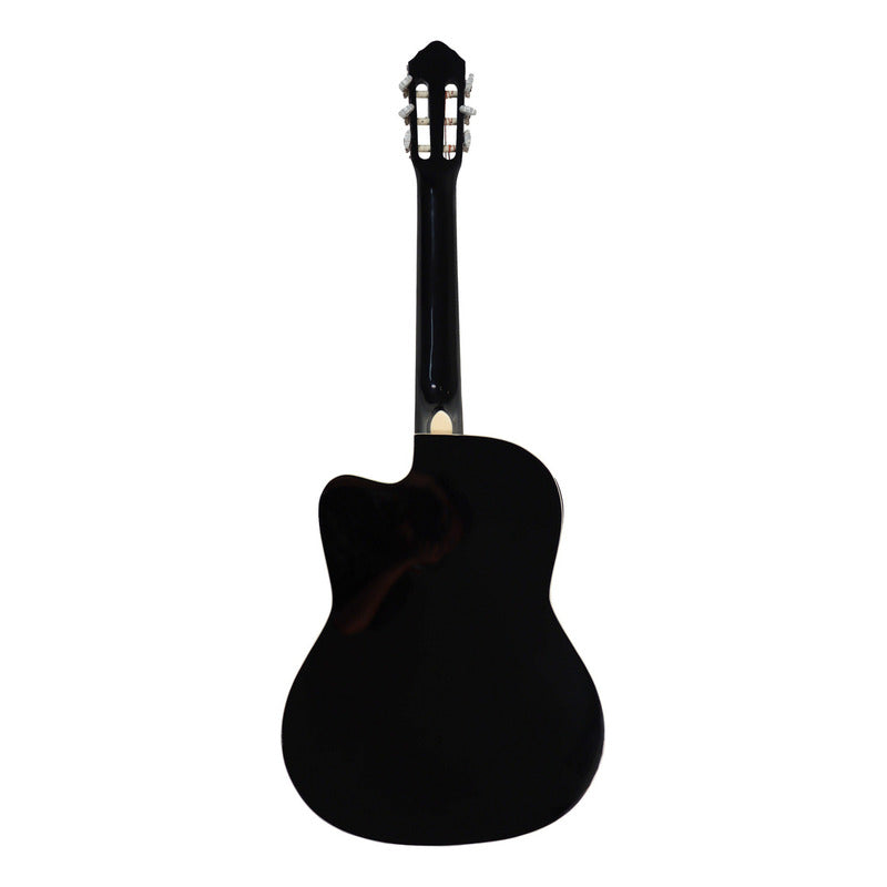 Guitarra Electroacústica Symphonic Ec3920ce-bk Negra Color Negro Material Del Diapasón Palisandro Orientación De La Mano Diestro
