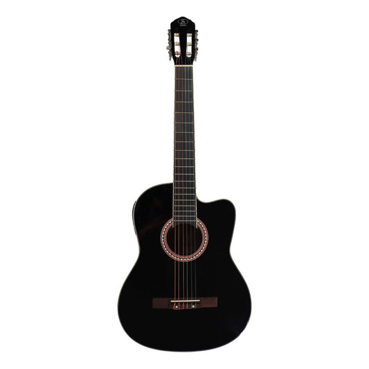 Guitarra Acústica Symphonic Ec3920c Bk Negra Con Recorte