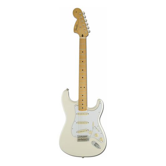 Guitarra Eléctrica Fender Artist Jimi Hendrix Stratocaster De Aliso Olympic White Uretano Brillante Con Diapasón De Arce